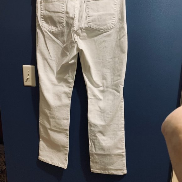 NYDJ Marilyn Straight Leg White Jeans - Size 12 - Picture 2 of 6
